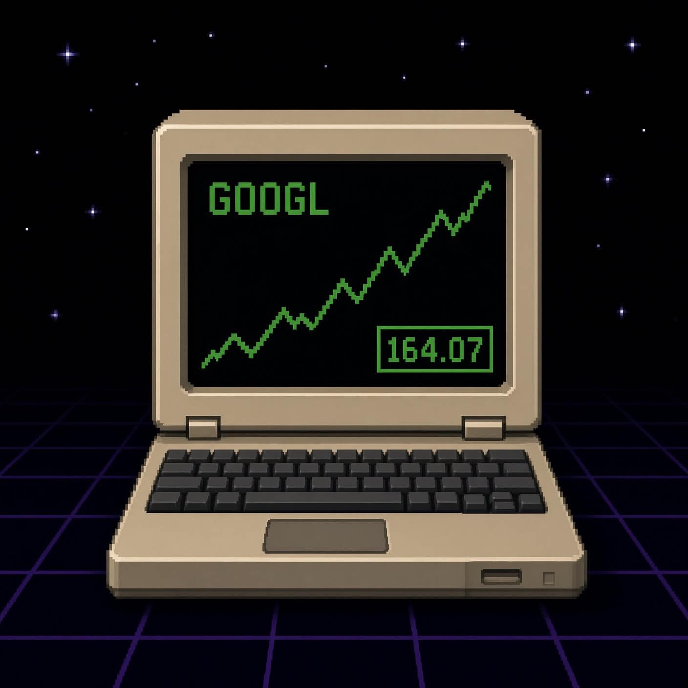 GOOGL Retro Laptop